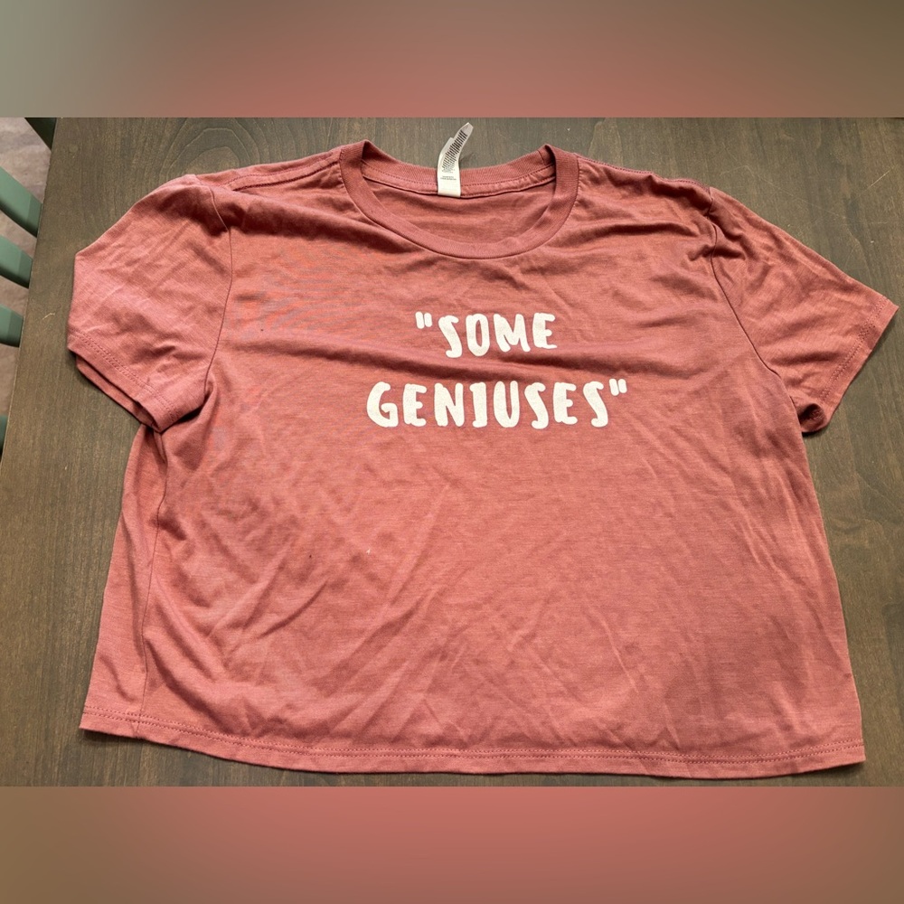 Red Graphic T-Shirt with White Text